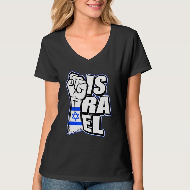 Camiseta Bandera de Guay Israel Orgullosa Bandera De Israel (Anverso)