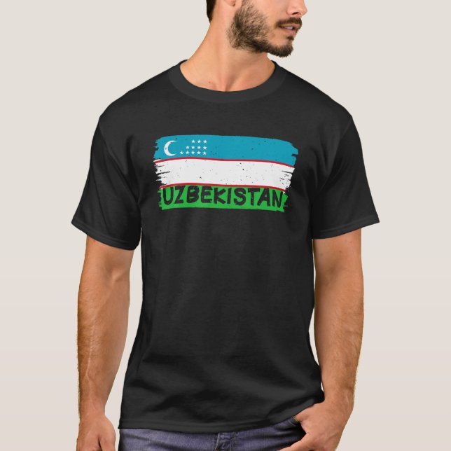 Camiseta Bandera de Guay Uzbekistán (Anverso)