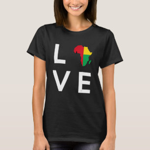Camiseta Bandera de Guinea Bissau Ama el continente de Áfri