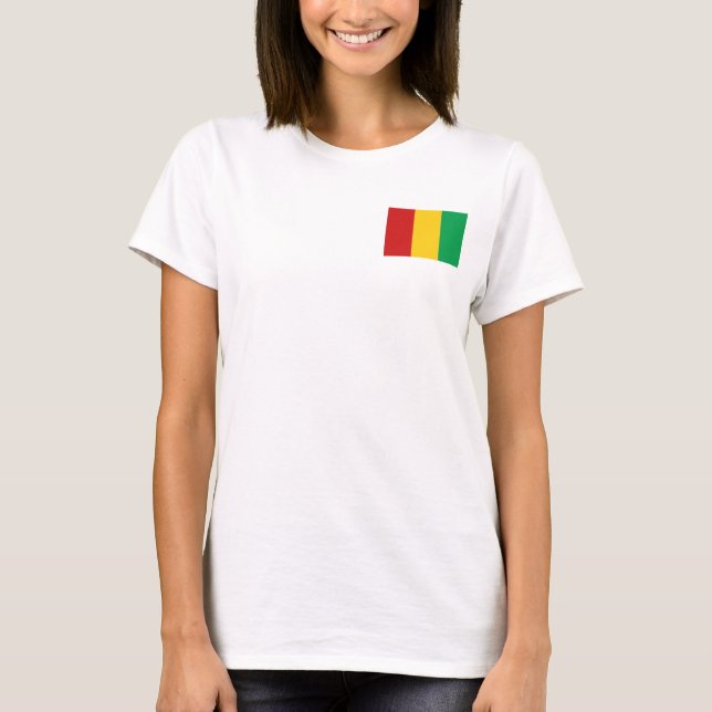 Camiseta Bandera de Guinea-Conakry y Map dk T-Shirt (Anverso)