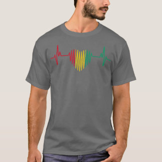 Camiseta Bandera de Guinea de diseño de latido