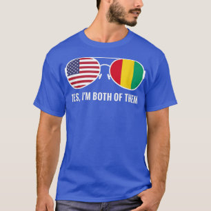 Camiseta Bandera de Guinea de Estados Unidos gafas de sol G