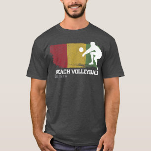 Camiseta Bandera de Guinea de voleibol de playa ama el jueg