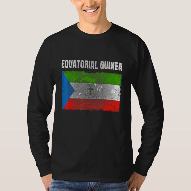Camiseta Bandera de Guinea Ecuatorial con problemas para im (Anverso)