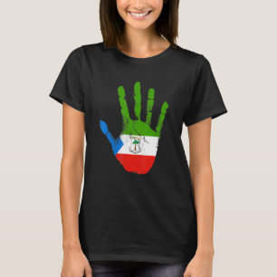 Camiseta Bandera de Guinea Ecuatorial Mano Malabo Guin Ecua