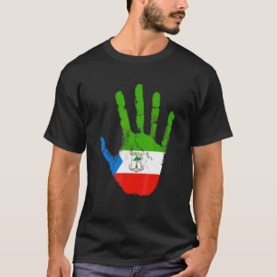 Camiseta Bandera de Guinea Ecuatorial Mano Malabo Guinea Ec