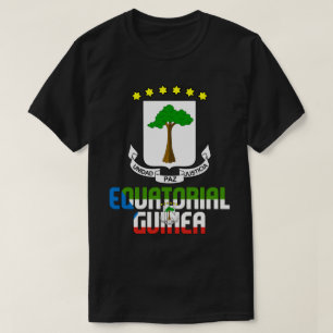 Camiseta Bandera de Guinea Ecuatorial y Escudo de Armas Pat