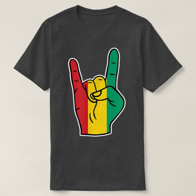 Camiseta Bandera de Guinea Orgullosa herencia de Guinea Roc (Diseño del anverso)