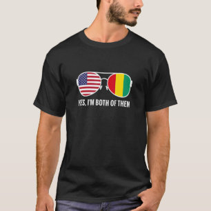 Camiseta Bandera De Guinea Usa Gafas De Sol Guineanos Estad