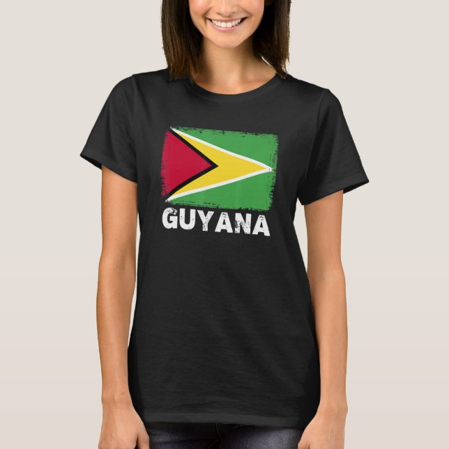 Camiseta Bandera de Guyana apoya a guyanesas (Anverso)