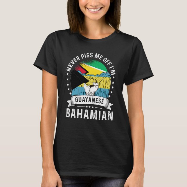 Camiseta Bandera de Guyana Bahamas crece humor y orgullo ci (Anverso)
