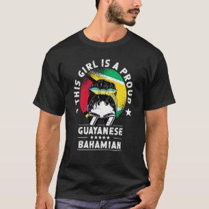 Camiseta Bandera de Guyana Bahamas cultivó orgullo ciudadan