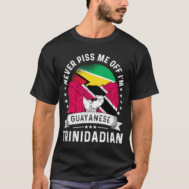 Camiseta Bandera de Guyana, orgullo de humor para Trinidad  (Anverso)