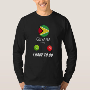 Camiseta Bandera de Guyana Recuerdo Guyana Está Llamando Es