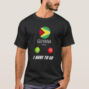 Camiseta Bandera de Guyana Recuerdo Guyana Está Llamando Es