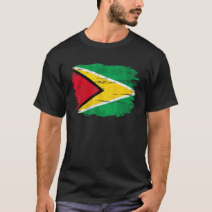 Camiseta Bandera De Guyana Vintage Para Los Guyaneses