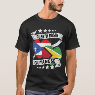 Camiseta Bandera De Guyana Y Puerto Rico