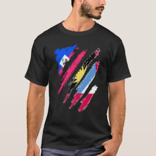 Camiseta Bandera de Haití Antigua y Barbuda Creció País Pat