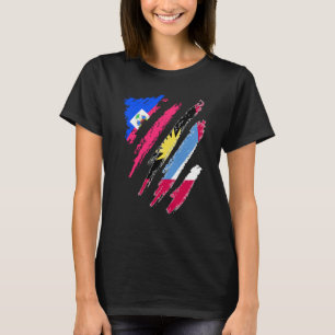 Camiseta Bandera de Haití Antigua y Barbuda Creció País Pat