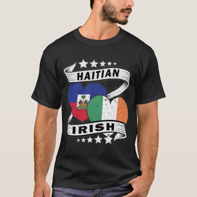 Camiseta Bandera De Haití E Irlanda (Anverso)
