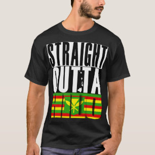Camiseta Bandera de Hawai Kanaka Maoli en la salida de Hilo