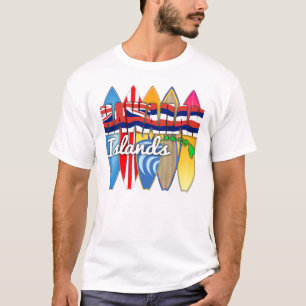 Camiseta Bandera de Hawaii de las tablas hawaianas