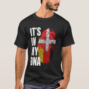 Camiseta Bandera de herencia de ADN alemana y danesa
