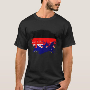 Camiseta Bandera de herencia mixta alemana y australiana