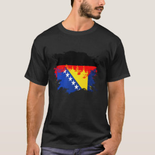 Camiseta Bandera de herencia mixta alemana y bosnia