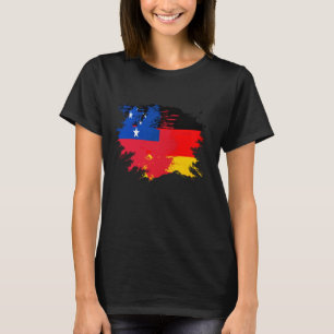 Camiseta Bandera de herencia mixta alemana y samoana