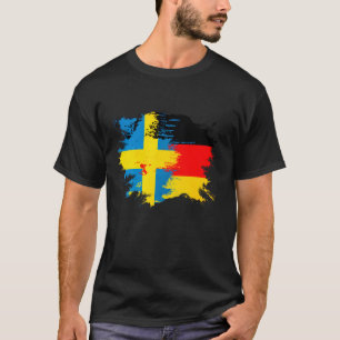 Camiseta Bandera de herencia mixta alemana y sueca