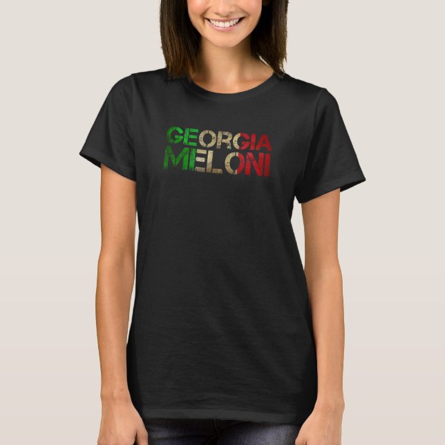 Camiseta Bandera de héroe italiano Georgia Meloni (Anverso)