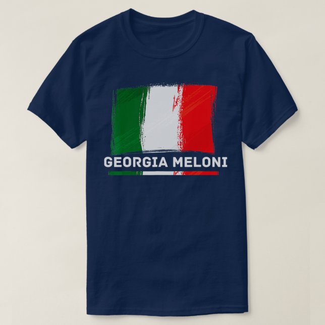 Camiseta Bandera de héroe italiano Georgia Meloni (Diseño del anverso)