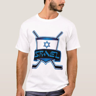 Camiseta Bandera de hockey sobre hielo de Israel