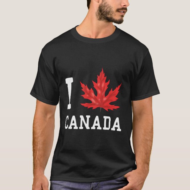 Camiseta Bandera de hojas de arce Patriótico Canadiense I L (Anverso)
