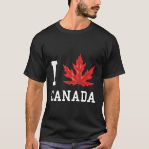 Camiseta Bandera de hojas de arce Patriótico Canadiense I L