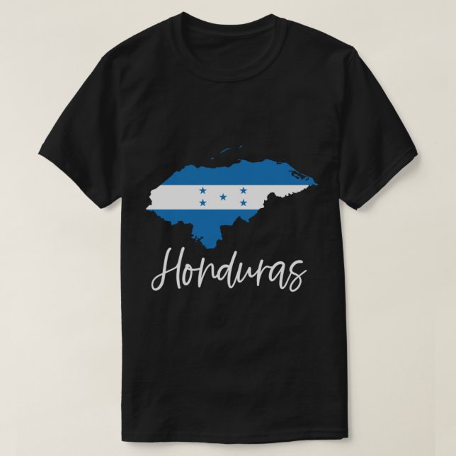 Camiseta Bandera de Honduras Centroamérica Copan Latina Cam (Diseño del anverso)
