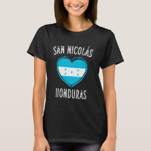 Camiseta Bandera de Honduras Corazón Ciudad de San Nicolás