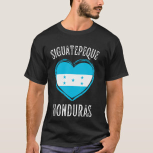 Camiseta Bandera de Honduras Corazón Ciudad de Siguatepeque
