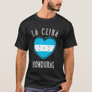 Camiseta Bandera de Honduras Corazón Ciudad La Ceiba