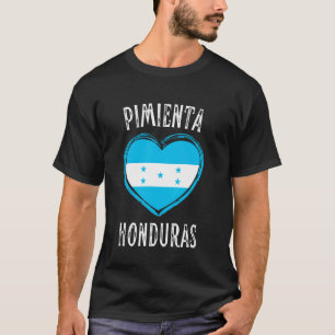 Camiseta Bandera de Honduras Corazón Pimienta Ciudad
