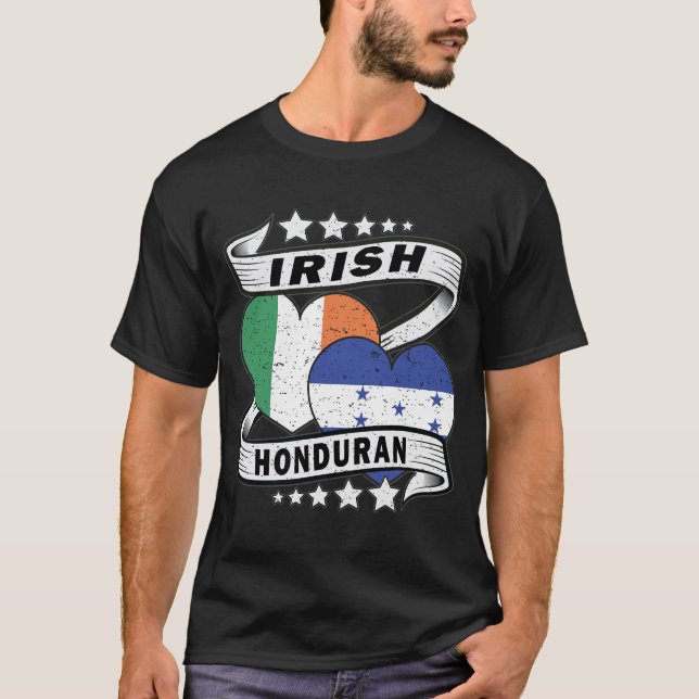 Camiseta Bandera De Honduras E Irlanda (Anverso)