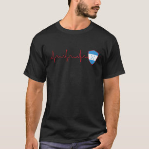 Camiseta Bandera de Honduras Latido del Corazón EKG Patriót
