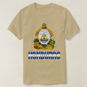 Camiseta Bandera de Honduras y Patriótico del Escudo de Arm