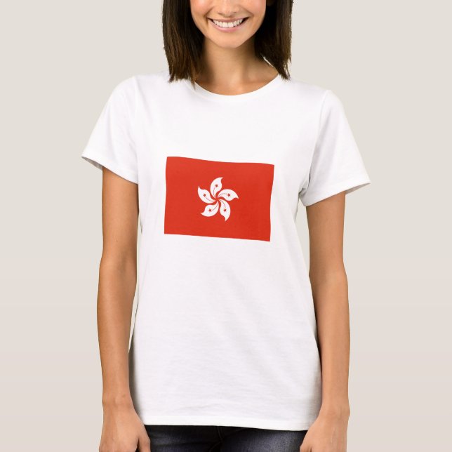 Camiseta Bandera de Hong Kong (Anverso)