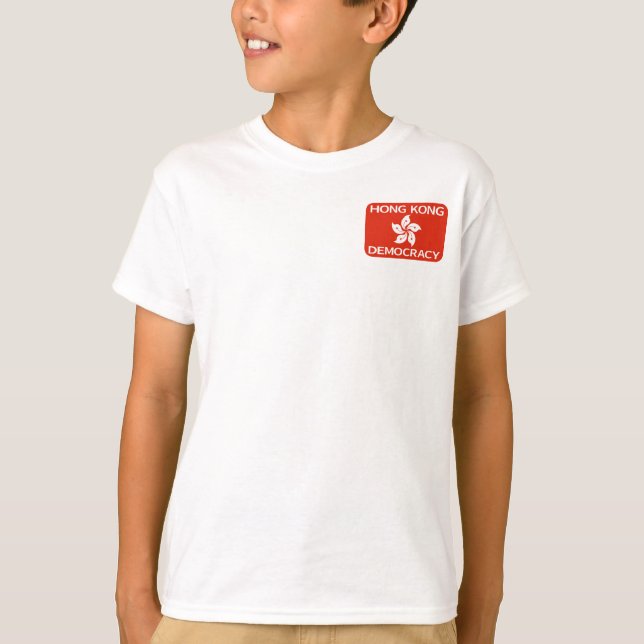Camiseta Bandera de Hong Kong para la Democracia (Anverso)