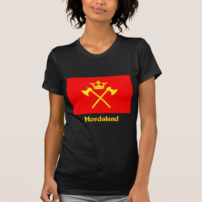 Camiseta Bandera de Hordaland con nombre (Anverso)