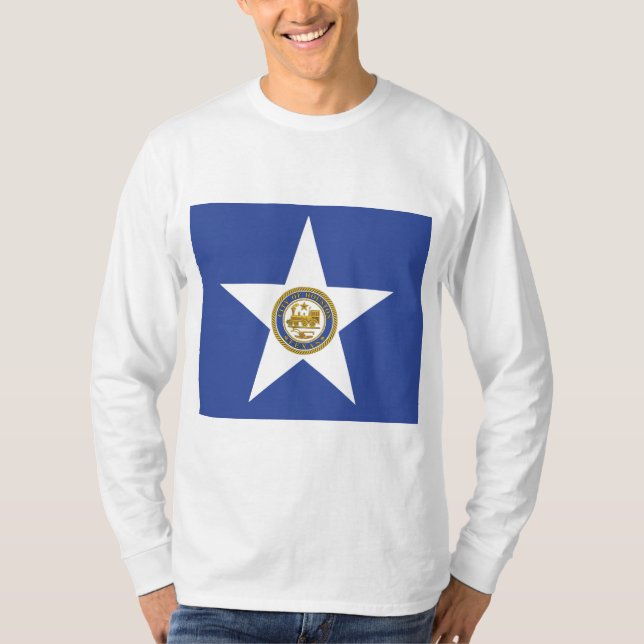Camiseta Bandera de Houston (Texas) (Anverso)