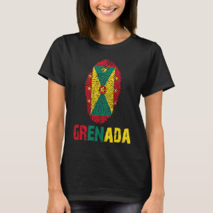 Camiseta Bandera de huella dactilar de Granada Me encanta