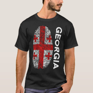 Camiseta Bandera De Huellas De Adn De Georgia